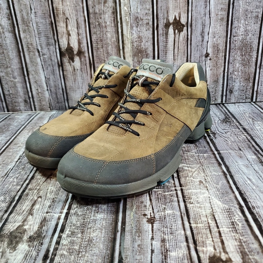 ECCO Men's Biom Natural Motion Brown Leather Lace Up Walking Shoes Size 46